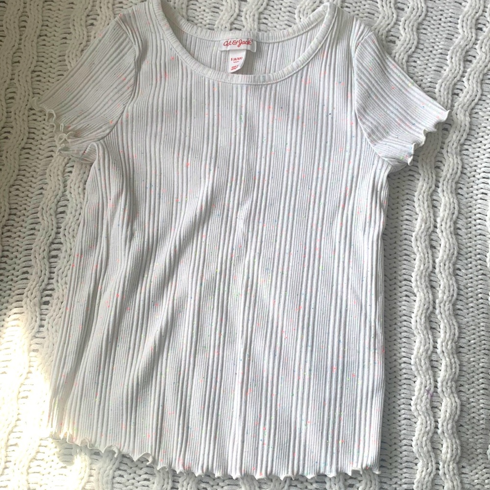 Cat and Jack speckled girls top. Small (6)